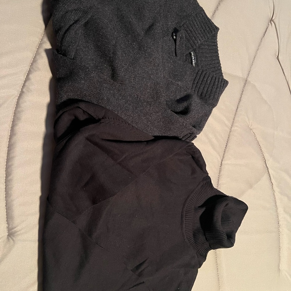 Black and Gray Turtleneck Sweaters